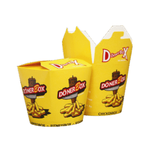Döner Box Gelb Bedruckt 26oz